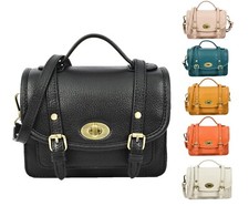 Womens Mini Satchel Handbag Real Leather Crossbody Purse Multiple Colours Pipin