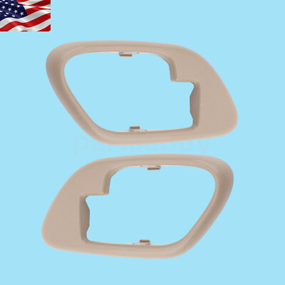 2x Inside Door Handles Bezel Tan Fit 1995-2000 Chevrolet K1500 K2500 K3500 Truck