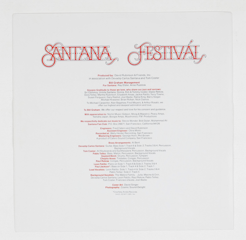 Santana Vinyl Festival 1976 - Picture 6 of 6