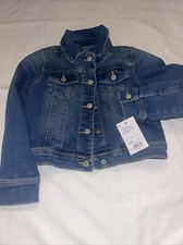 NWT Jumping Beans Long Sleeve Snap Closure Size 4 Blue Denim Jacket