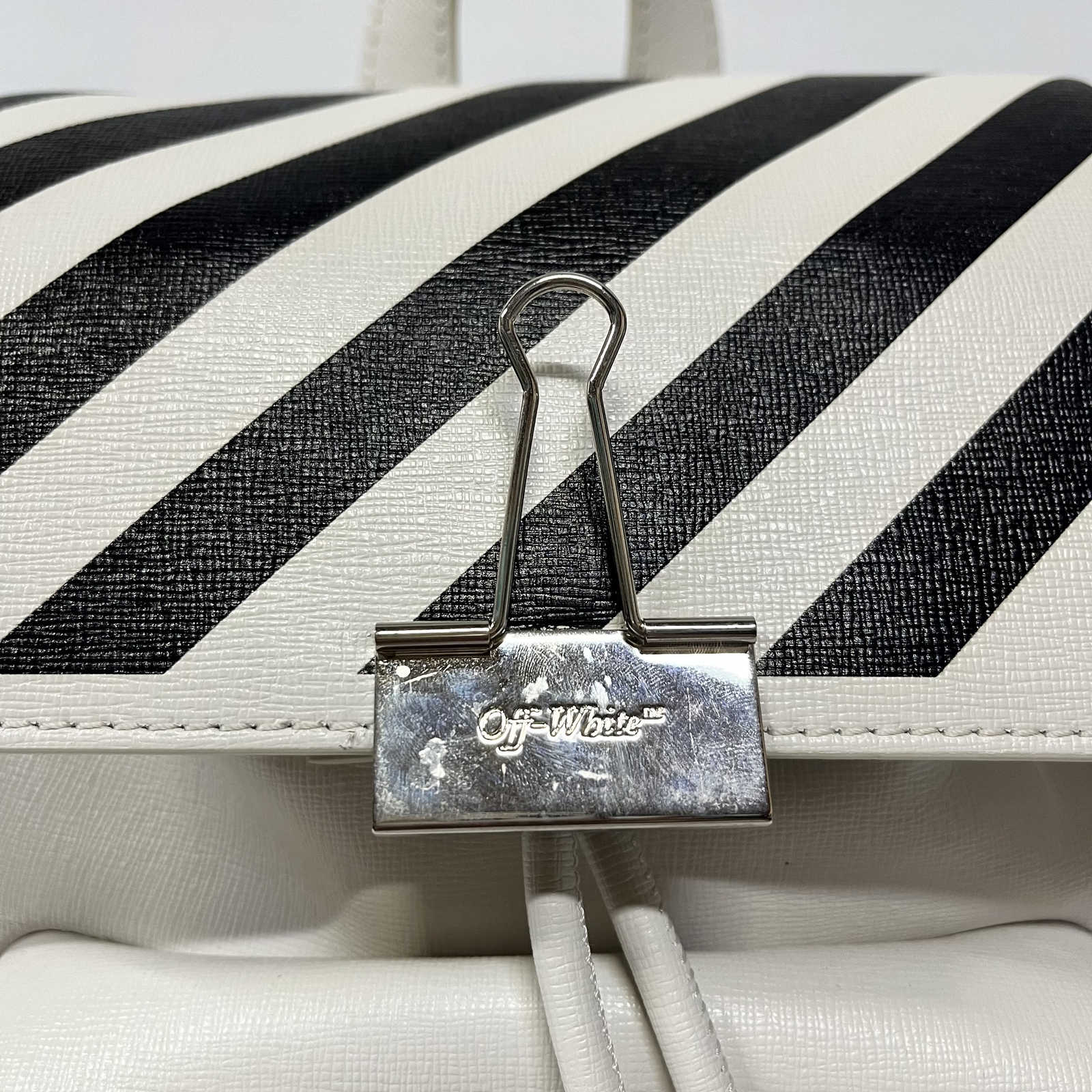 Off-White Diagonal Binder Backpack - image 4