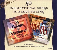 50 Inspirational Songs You Love To Sing CD, 2-Disc Set, 1995, Religious Music 