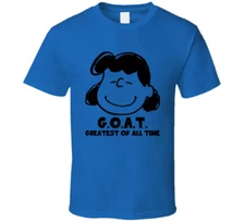 Lucy Van Pelt Peanuts Comic Strip Greatest Of All Time Goat Cartoon Fan T Shirt