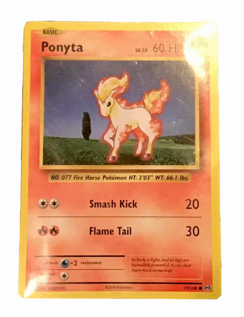 Pokemon 2016 Ponyta #19/108 NM [EVOLUTIONS] COMMON, USED