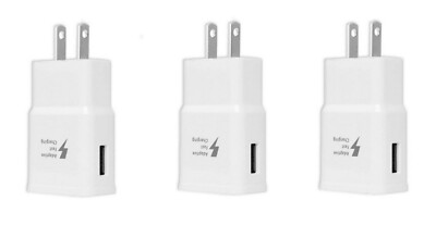 3x ADAPTIVE FAST CHARGING WALL CHARGER ADAPTER FOR SAMSUNG S7 S8 S9 Note 8 9 10