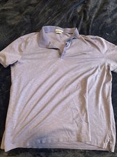 Calvin Klein Polo Shirt Mens size XL Blue Short Sleeve Cotton Blend Pre Owned