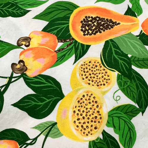 Farm Rio Papaya sciarpa insalata mini abito S boho tropicale preppy cottagecore retrò - Foto 9 di 13