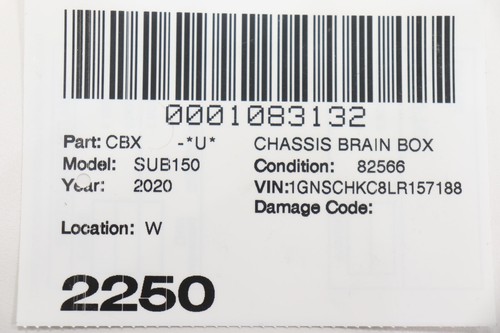 2020 CHEVY/GMC SUBURBAN 1500 SERIES Chassis Brain Box 84181077 - Picture 10 of 10