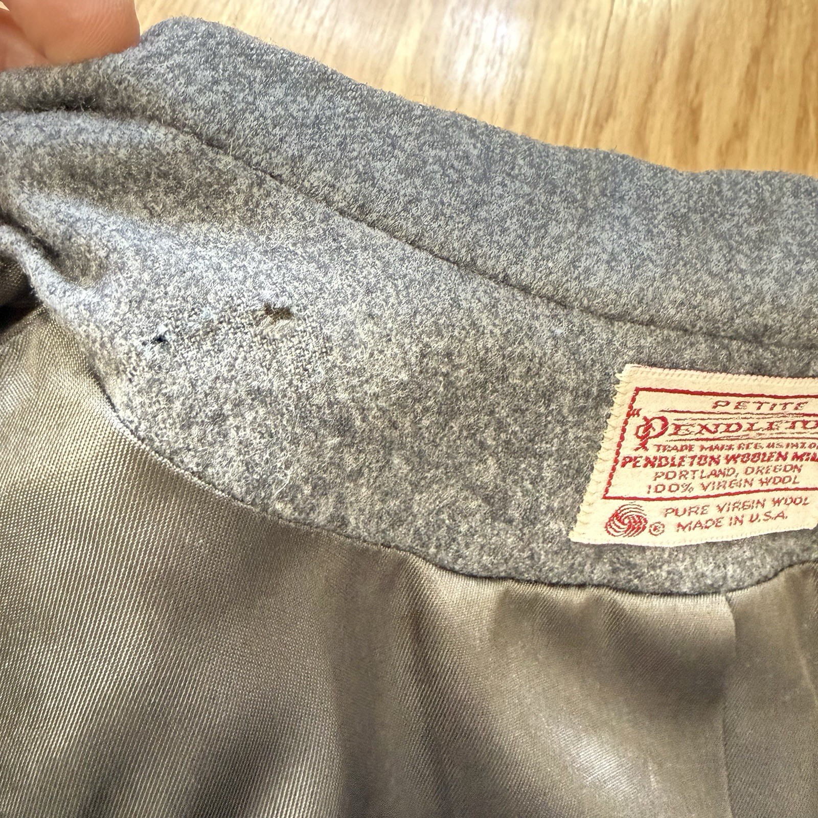 Pendleton Petite Small Gray Wool Blazer Jacket Ma… - image 7