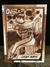 Coby Mayo /50 Sepia 2025 Topps Shoebox Treasures Andy Friedman #FL-12 Rookie O’s