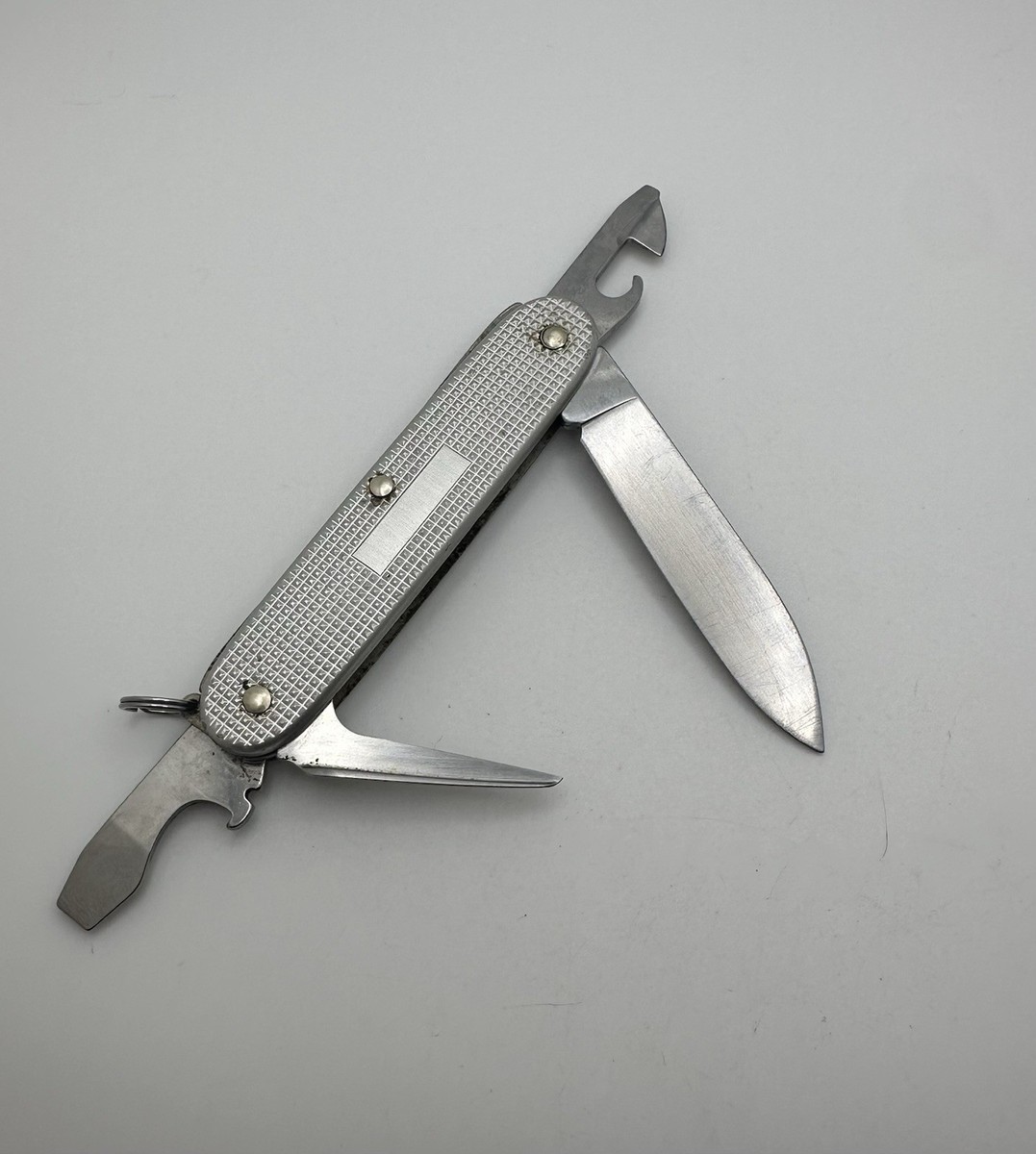 Victorinox 93mm Swiss Army Knife Pioneer Silver Alox Used Nice | eBay