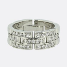Cartier Diamond Tank Francaise Ring Size R (59)