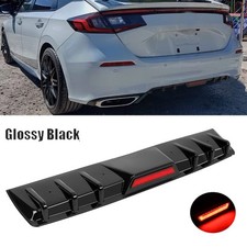Rear Bumper Diffuser Lip Splitter Wled Brake Light For Honda Civic Accord