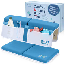 Simply Parents Comfortable Baby Bath Kneeler and Elbow Rest Pad Set - Quick-Dry