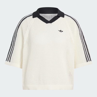 adidas Women's Originals Knitted Crochet Polo Top KC6490 | eBay