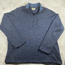 Woolrich Better Sweater Men's 1/4 Zip XXL Blue Regular Fit Fleece EUC 