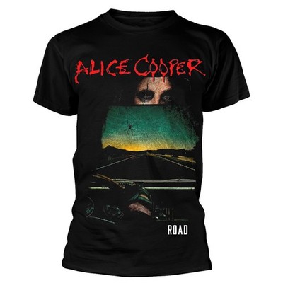 Alice Cooper Road Cover Tracklist schwarzes T-Shirt NEU OFFIZIELL