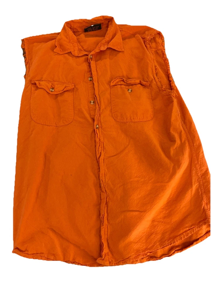 Colete BIKER Manga Laranja 2XL NÃO JOGA BEM COM OS OUTROS Gráfico de Caveira - Imagem 2 de 3