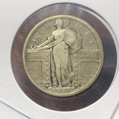 1917 Ty1 Standing Liberty Silver Quarter 25c