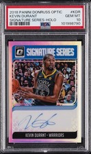 2018 PANINI DONRUSS OPTIC SIG SER HOLO #KDR KEVIN DURANT PSA 10 AUTO