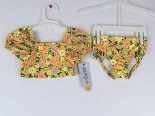 Cat Jack Two-Piece Ruffle Swimsuit Set Toddler Girl s Size 12M