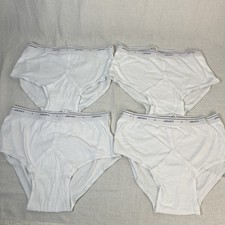 Lot of 4 Vtg Jockey Classic White Brief Y Front Mens Underwear Size 40 NEW NOS