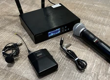 Shure QLXD Wireless Microphone FULL Kit Receiver WL183 Omni Capsule SM58 WA304