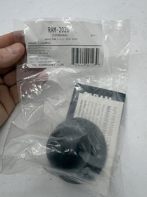 RAM Mount Aluminum 2.5'' Diameter Round Base with 1.5'' C-Ball RAM-202U