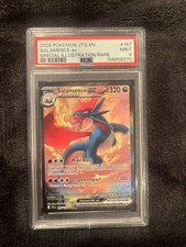 PSA 9 Pokémon 2025 Scarlatto e Viola Viaggio Insieme Salamence ex 187/159 *Come Nuovo*