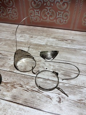 Antique Willson Safety Goggles (for parts) with original metal case.