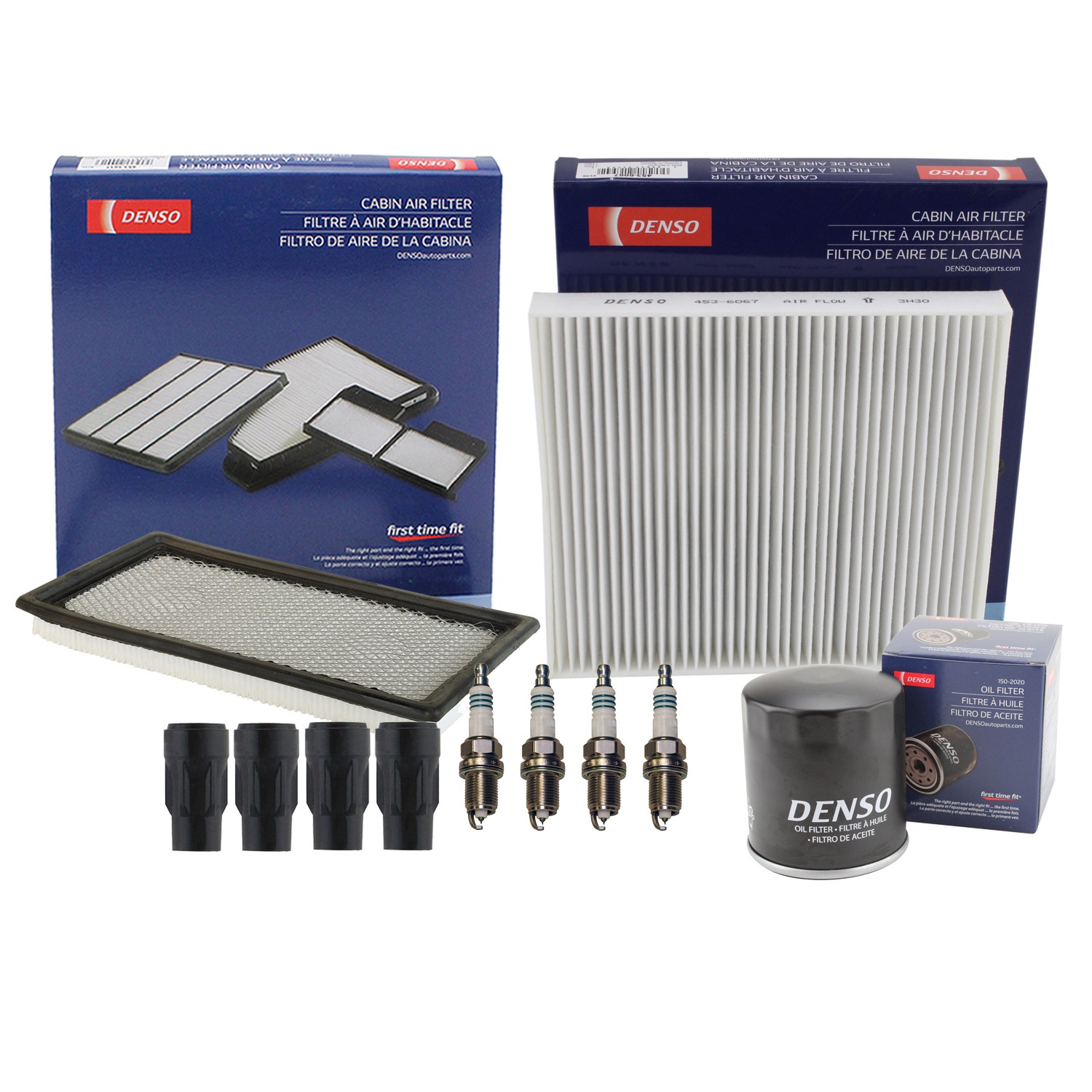 Denso Tune Up Kit 4 Spark Plug  Boot Kit for Caliber Compass Patriot 2.0 2.4 L4
