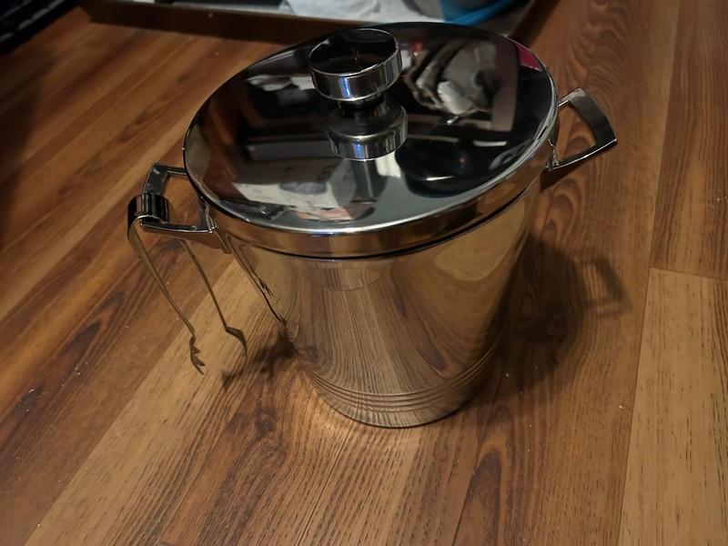 Ice Bucket w/ Tongs | The Cross Decor & Design. Top Shelf