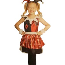 New Girl's DC Comics Villain Harley Quinn Halloween Costume Size Small 4-6