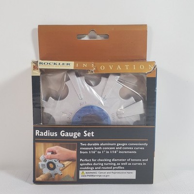 Rockler Woodworker Radius Gauge Set Convex Concave Curve Measurement Guide Tool