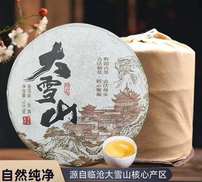 2022 Da Xue Shan (Big Snow Mountain) Raw Pu-erh Tea Cake.Golden Leaf 357g