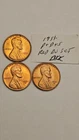 wheat penny 1951-P,1951-D,1951-S RED BU SET 1951,1951D,1951S UNC LINCOLN CENT