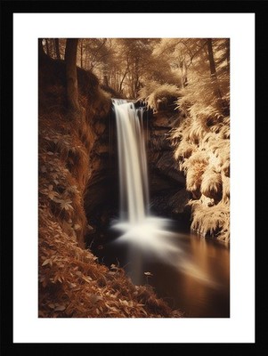 Epischer Wasserfall gerahmtes Wandbild Poster Leinwanddruck Bild