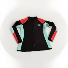 Lemorecn Neoprene Wet Suit Jacket Womens 12 Pink Black Full Zip Colorblock A13