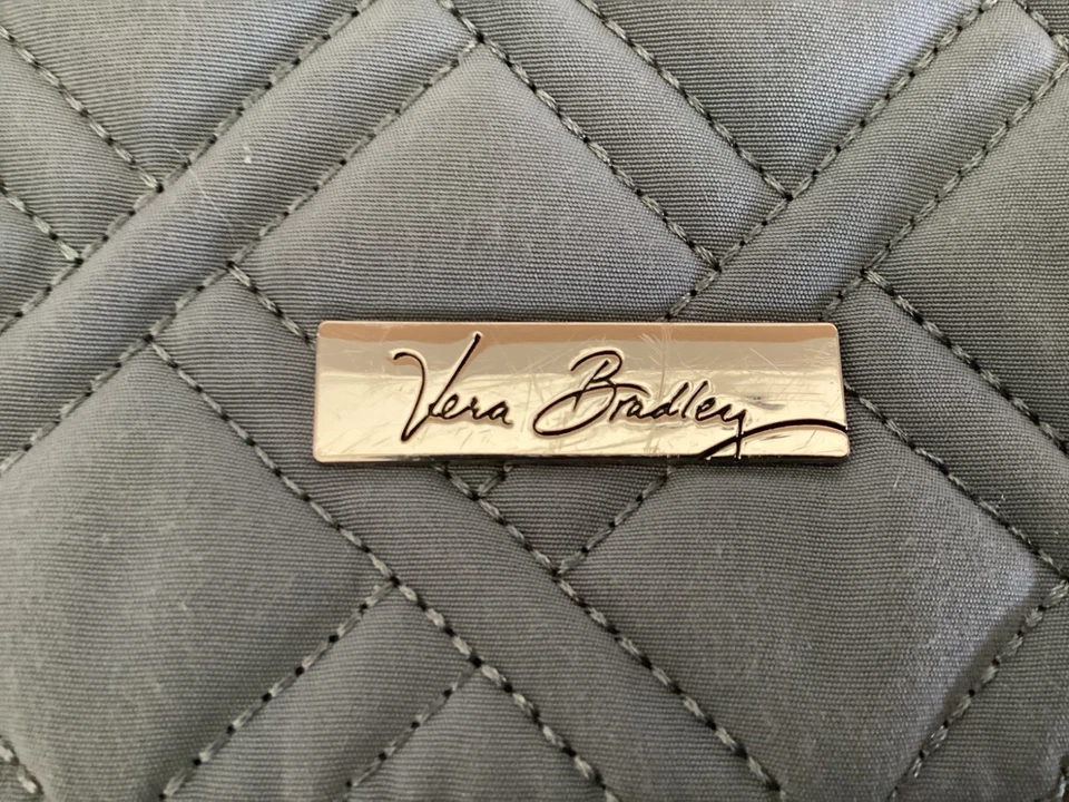 Bolso Bandolera Vera Bradley Lt Azul Microfibra Bolsillos Foto 3 de 4