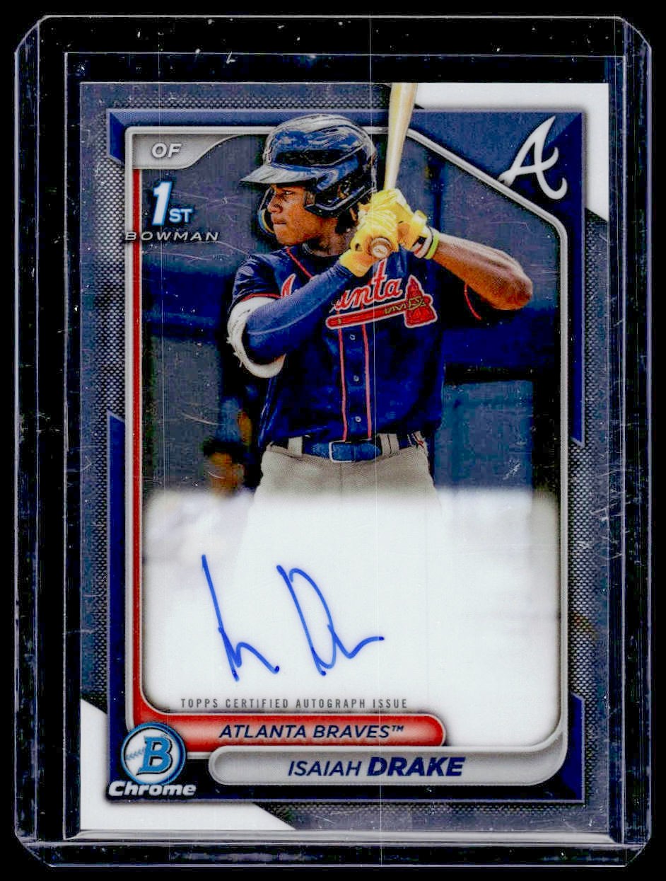 2024 Bowman Isaiah Drake Chrome Prospects Autographs CPA-ID Atlanta Braves