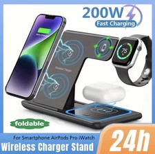 Wireless Charger, 3 in 1 Wireless Charging Station, Fast Wireless Charger Stand