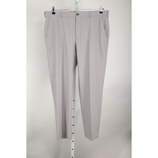 Brooks Brothers Performance Trousers Mens 38x32 Light Grey Stretch Chino Pants
