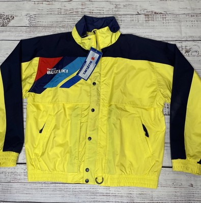 NWT 🟡 Vintage Team Suzuki Jacket Mens L LARGE Yellow 90s