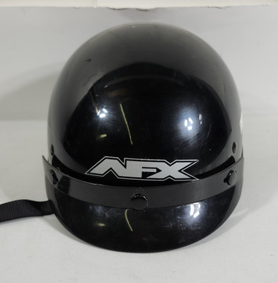 AFX FX-68 Dot Motorcycle Half Helmet Black Size Small