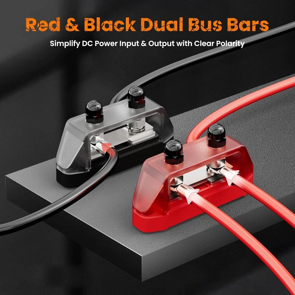 Power Distribution Block Dual Stud 5 16 M8 12V 48V 250A Heavy Duty Battery Te... - Image 4 of 4