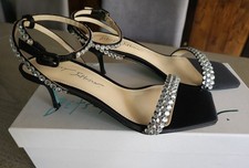 Betsey Johnson Black Srone Heels. New In Box  Never Worn.