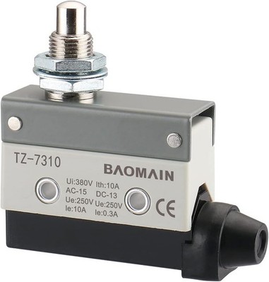 Limit Switch Panel Mount Push Plunger Momentary SPDT 1NC 1NO AC DC 380V 10A