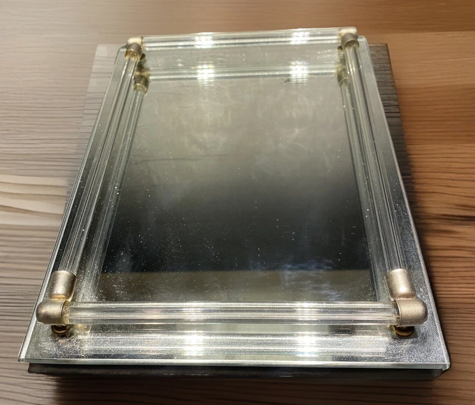 Jewelry Display Serving Tray Rectangle 11” x 8” Rare Vintage Glass - Image 2 of 4