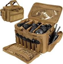 Tactical Gun Range Bag for Handguns and Ammo, Firearm Rifle Pistol Case for Outd