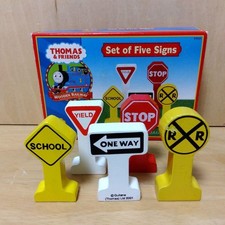 Thomas  Friends Wooden Rail Sign Set Learning Curve 41bb5d